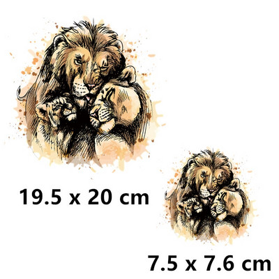 Ferocious Animal sălbatic transfer de căldură autocolant Diy fier pe patch-uri pentru haine tricouri insigne aplicate lavabile la căldură