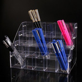 Ακρυλική θήκη για στυλό 2-7 επιπέδων, Clear Pen Holder Organizer Βούρτσα μακιγιάζ για αξεσουάρ γραφείου, Κουτί αποθήκευσης καλλυντικών πινέλων