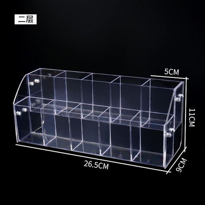 Ακρυλική θήκη για στυλό 2-7 επιπέδων, Clear Pen Holder Organizer Βούρτσα μακιγιάζ για αξεσουάρ γραφείου, Κουτί αποθήκευσης καλλυντικών πινέλων