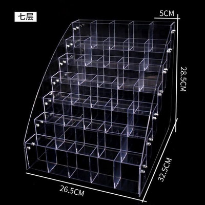 Ακρυλική θήκη για στυλό 2-7 επιπέδων, Clear Pen Holder Organizer Βούρτσα μακιγιάζ για αξεσουάρ γραφείου, Κουτί αποθήκευσης καλλυντικών πινέλων
