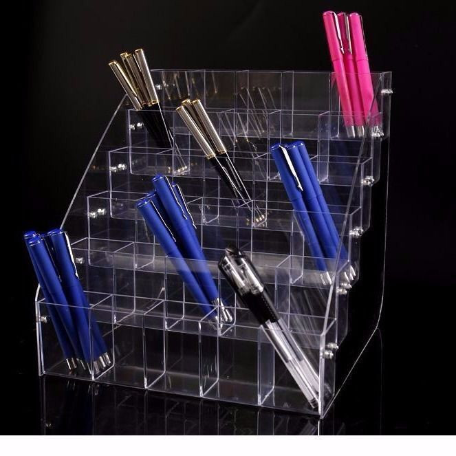 Ακρυλική θήκη για στυλό 2-7 επιπέδων, Clear Pen Holder Organizer Βούρτσα μακιγιάζ για αξεσουάρ γραφείου, Κουτί αποθήκευσης καλλυντικών πινέλων