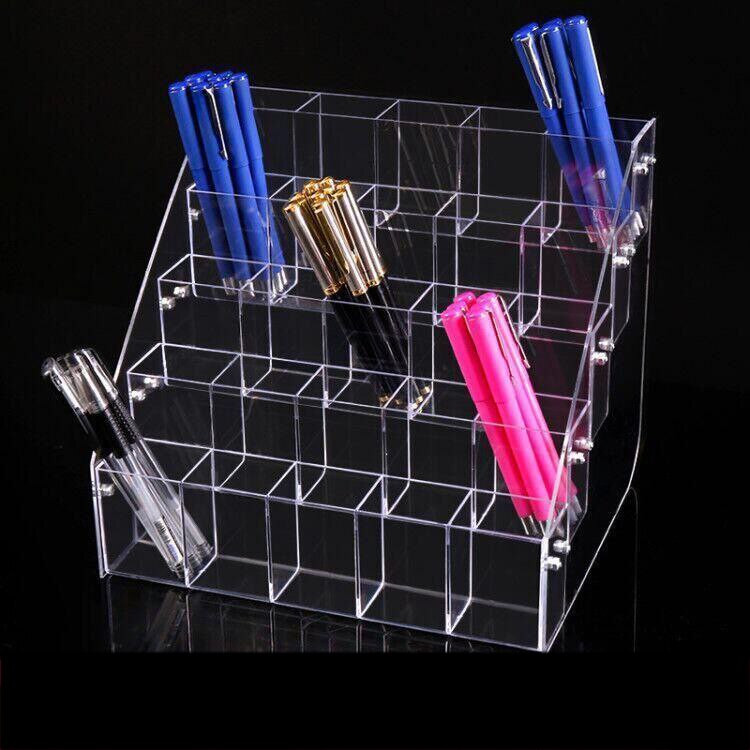 Ακρυλική θήκη για στυλό 2-7 επιπέδων, Clear Pen Holder Organizer Βούρτσα μακιγιάζ για αξεσουάρ γραφείου, Κουτί αποθήκευσης καλλυντικών πινέλων