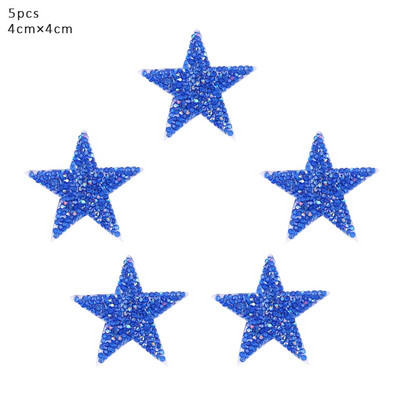 4/6/8cm Hotfix Jet Hematite Star Kalnų krištolas, Mišrus, išsiuvinėtas lygintuvas ant drabužių, Ženkliuko pasta, skirta drabužių krepšiui, kelnių batams