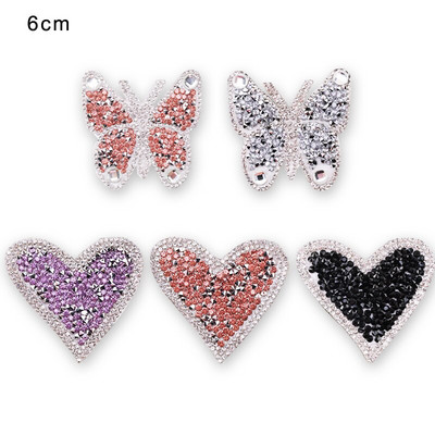 4/6/8cm Hotfix Jet Hematite Star Kalnų krištolas, Mišrus, išsiuvinėtas lygintuvas ant drabužių, Ženkliuko pasta, skirta drabužių krepšiui, kelnių batams