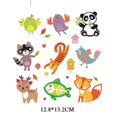 Lygintuvas ant mielų gyvūnų pleistrų rinkinys vaikams Drabužiai „Pasidaryk pats“ marškinėliai, aplikacijos, šilumos perdavimo vinilo vienaragio lipdukai, terminiai presai