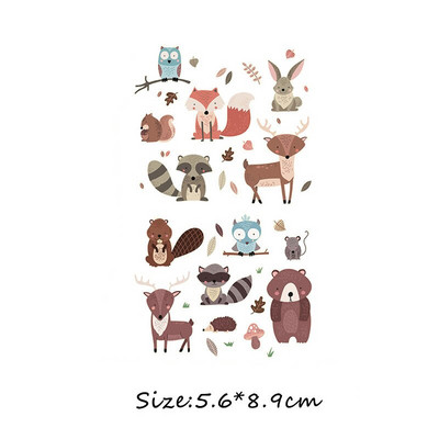 Lygintuvas ant mielų gyvūnų pleistrų rinkinys vaikams Drabužiai „Pasidaryk pats“ marškinėliai, aplikacijos, šilumos perdavimo vinilo vienaragio lipdukai, terminiai presai