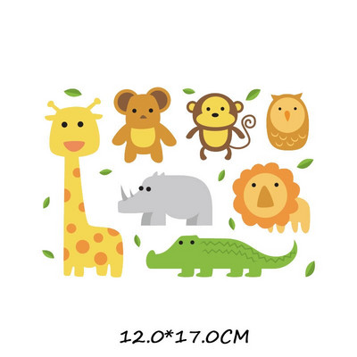 Lygintuvas ant mielų gyvūnų pleistrų rinkinys vaikams Drabužiai „Pasidaryk pats“ marškinėliai, aplikacijos, šilumos perdavimo vinilo vienaragio lipdukai, terminiai presai