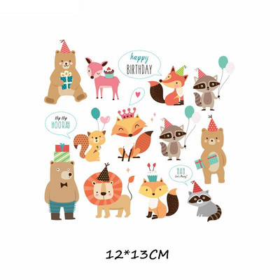 Lygintuvas ant mielų gyvūnų pleistrų rinkinys vaikams Drabužiai „Pasidaryk pats“ marškinėliai, aplikacijos, šilumos perdavimo vinilo vienaragio lipdukai, terminiai presai