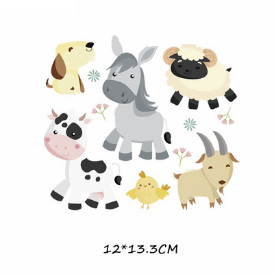 Lygintuvas ant mielų gyvūnų pleistrų rinkinys vaikams Drabužiai „Pasidaryk pats“ marškinėliai, aplikacijos, šilumos perdavimo vinilo vienaragio lipdukai, terminiai presai