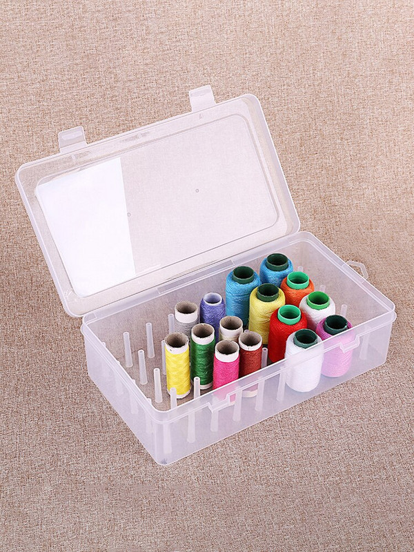 Κουτί αποθήκευσης με κλωστή ραπτικής 42 τεμάχια καρούλια Μπομπίνα Θήκη μεταφοράς Θήκη θήκης χειροτεχνία Καρούλα οργάνωσης Θήκη Ράψιμο Κουτί αποθήκευσης