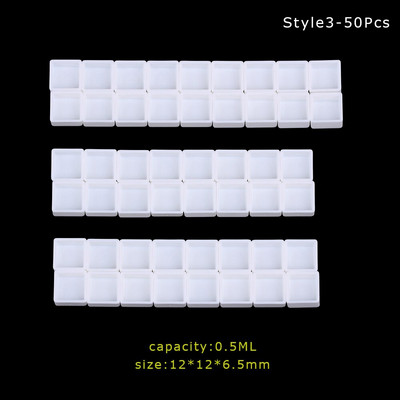 0,5/3,2 ml mini pigmento dėžutė Menininkai Tapytojai Tuščios akvarelinių dažų padėklai Dėklas Meno paletės reikmenys Tapybos priedai