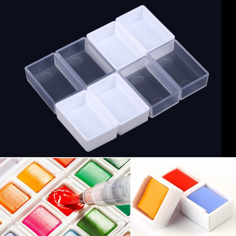 0,5/3,2 ml mini pigmento dėžutė Menininkai Tapytojai Tuščios akvarelinių dažų padėklai Dėklas Meno paletės reikmenys Tapybos priedai