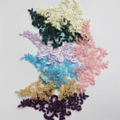 6ΤΜ 22,5Χ12 εκ. 22Χρώματα Λεπτό πέπλο γάμου Διακοσμητικά κεφαλιού Δαντέλα απλικέ Φόρεμα με δαντέλα DIY Αξεσουάρ δαντέλας BD0049