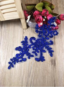 6ΤΜ 22,5Χ12 εκ. 22Χρώματα Λεπτό πέπλο γάμου Διακοσμητικά κεφαλιού Δαντέλα απλικέ Φόρεμα με δαντέλα DIY Αξεσουάρ δαντέλας BD0049