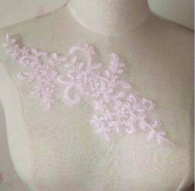 6ΤΜ 22,5Χ12 εκ. 22Χρώματα Λεπτό πέπλο γάμου Διακοσμητικά κεφαλιού Δαντέλα απλικέ Φόρεμα με δαντέλα DIY Αξεσουάρ δαντέλας BD0049