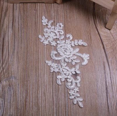 6ΤΜ 22,5Χ12 εκ. 22Χρώματα Λεπτό πέπλο γάμου Διακοσμητικά κεφαλιού Δαντέλα απλικέ Φόρεμα με δαντέλα DIY Αξεσουάρ δαντέλας BD0049