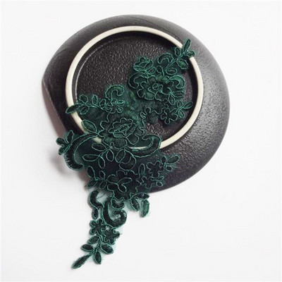 6ΤΜ 22,5Χ12 εκ. 22Χρώματα Λεπτό πέπλο γάμου Διακοσμητικά κεφαλιού Δαντέλα απλικέ Φόρεμα με δαντέλα DIY Αξεσουάρ δαντέλας BD0049