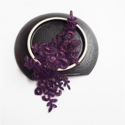 6ΤΜ 22,5Χ12 εκ. 22Χρώματα Λεπτό πέπλο γάμου Διακοσμητικά κεφαλιού Δαντέλα απλικέ Φόρεμα με δαντέλα DIY Αξεσουάρ δαντέλας BD0049