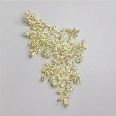 6ΤΜ 22,5Χ12 εκ. 22Χρώματα Λεπτό πέπλο γάμου Διακοσμητικά κεφαλιού Δαντέλα απλικέ Φόρεμα με δαντέλα DIY Αξεσουάρ δαντέλας BD0049