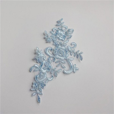 6ΤΜ 22,5Χ12 εκ. 22Χρώματα Λεπτό πέπλο γάμου Διακοσμητικά κεφαλιού Δαντέλα απλικέ Φόρεμα με δαντέλα DIY Αξεσουάρ δαντέλας BD0049