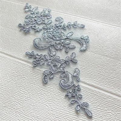 6ΤΜ 22,5Χ12 εκ. 22Χρώματα Λεπτό πέπλο γάμου Διακοσμητικά κεφαλιού Δαντέλα απλικέ Φόρεμα με δαντέλα DIY Αξεσουάρ δαντέλας BD0049