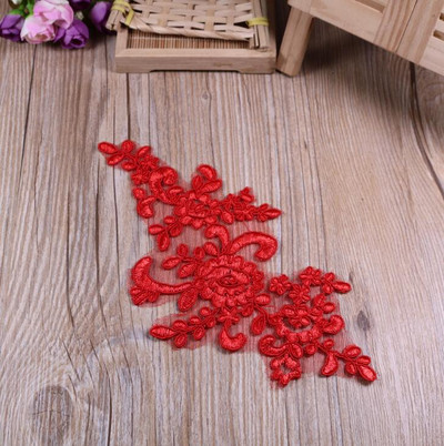 6ΤΜ 22,5Χ12 εκ. 22Χρώματα Λεπτό πέπλο γάμου Διακοσμητικά κεφαλιού Δαντέλα απλικέ Φόρεμα με δαντέλα DIY Αξεσουάρ δαντέλας BD0049