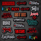 PUNK Band DIY Iron On Embroidered Badges Αυτοκόλλητα Hippie Patches για ρούχα