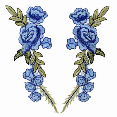 2tk/komplekt Tikandid Roosi lilleplaaster, aplikatsioon isetehtud käsitöö kleebis teksadele Mütsikott Riided Aksessuaarid Märgid (õmmelda või triigida)