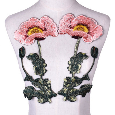 2tk/komplekt Tikandid Roosi lilleplaaster, aplikatsioon isetehtud käsitöö kleebis teksadele Mütsikott Riided Aksessuaarid Märgid (õmmelda või triigida)