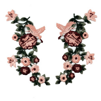 2tk/komplekt Tikandid Roosi lilleplaaster, aplikatsioon isetehtud käsitöö kleebis teksadele Mütsikott Riided Aksessuaarid Märgid (õmmelda või triigida)