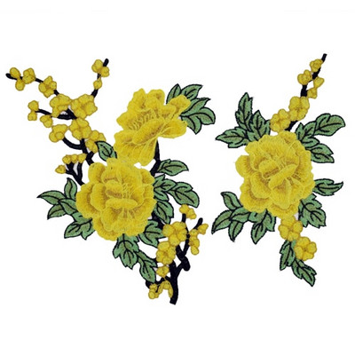 2tk/komplekt Tikandid Roosi lilleplaaster, aplikatsioon isetehtud käsitöö kleebis teksadele Mütsikott Riided Aksessuaarid Märgid (õmmelda või triigida)