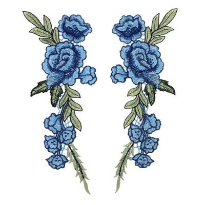 2tk/komplekt Tikandid Roosi lilleplaaster, aplikatsioon isetehtud käsitöö kleebis teksadele Mütsikott Riided Aksessuaarid Märgid (õmmelda või triigida)