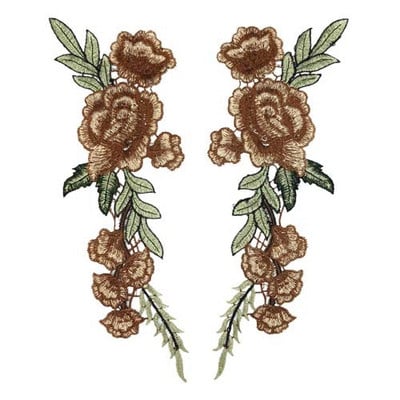 2tk/komplekt Tikandid Roosi lilleplaaster, aplikatsioon isetehtud käsitöö kleebis teksadele Mütsikott Riided Aksessuaarid Märgid (õmmelda või triigida)