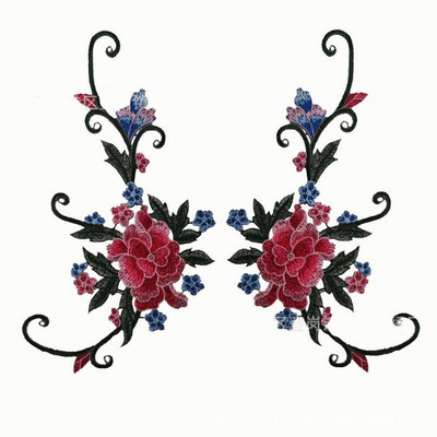 2tk/komplekt Tikandid Roosi lilleplaaster, aplikatsioon isetehtud käsitöö kleebis teksadele Mütsikott Riided Aksessuaarid Märgid (õmmelda või triigida)