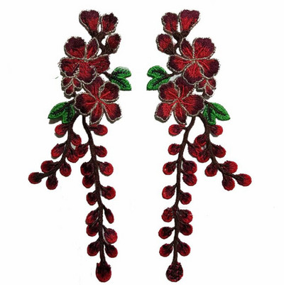 2tk/komplekt Tikandid Roosi lilleplaaster, aplikatsioon isetehtud käsitöö kleebis teksadele Mütsikott Riided Aksessuaarid Märgid (õmmelda või triigida)