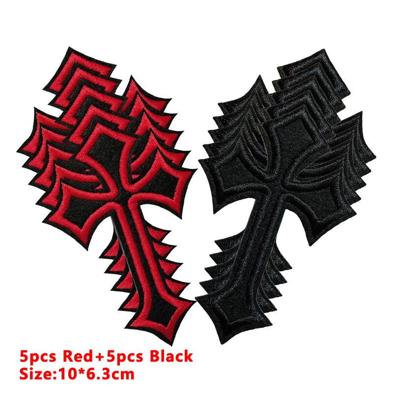 10 τεμ./παρτίδα Jesus Cross Patch Iron On Patches For Clothes Thermoadheable Patches on Clothes Emblement/Futible Patch Sew Ripes