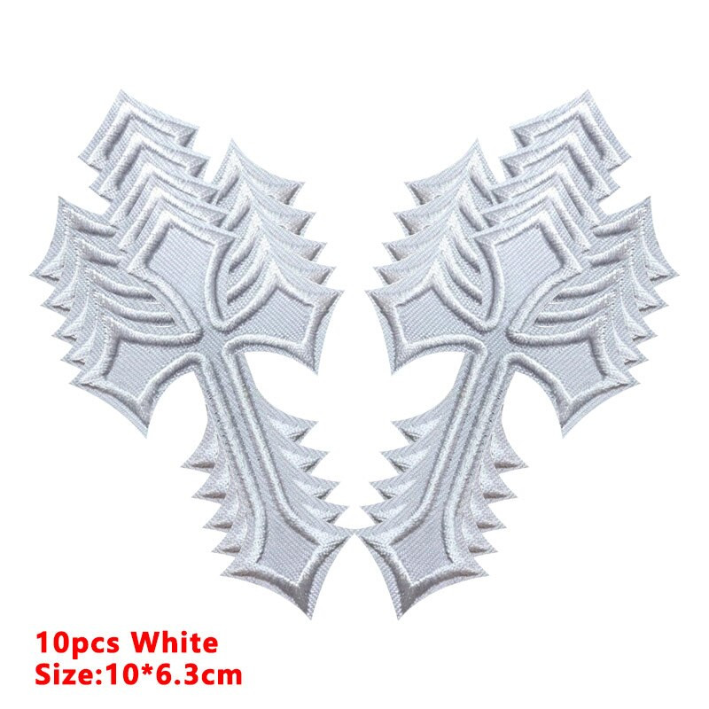10 τεμ./παρτίδα Jesus Cross Patch Iron On Patches For Clothes Thermoadheable Patches on Clothes Emblement/Futible Patch Sew Ripes