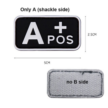 PVC HOOK&LOOP лепенки за кръвна група Abo Pos Neg лепенки Значки Апликационни лепенки за чанта за шапки за дрехи