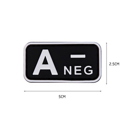 Μπαλώματα τύπου αίματος PVC HOOK&LOOP Abo Pos Neg έμπλαστρα Σήματα απλικέ μπαλώματα για τσάντα με καπάκι ρούχων