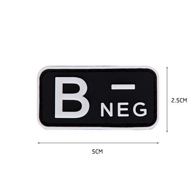 Μπαλώματα τύπου αίματος PVC HOOK&LOOP Abo Pos Neg έμπλαστρα Σήματα απλικέ μπαλώματα για τσάντα με καπάκι ρούχων