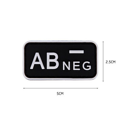 Μπαλώματα τύπου αίματος PVC HOOK&LOOP Abo Pos Neg έμπλαστρα Σήματα απλικέ μπαλώματα για τσάντα με καπάκι ρούχων