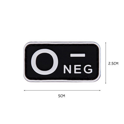 Μπαλώματα τύπου αίματος PVC HOOK&LOOP Abo Pos Neg έμπλαστρα Σήματα απλικέ μπαλώματα για τσάντα με καπάκι ρούχων