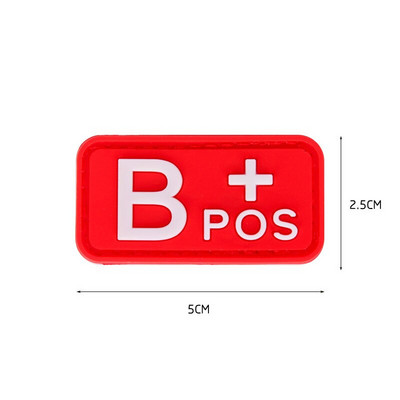 Μπαλώματα τύπου αίματος PVC HOOK&LOOP Abo Pos Neg έμπλαστρα Σήματα απλικέ μπαλώματα για τσάντα με καπάκι ρούχων