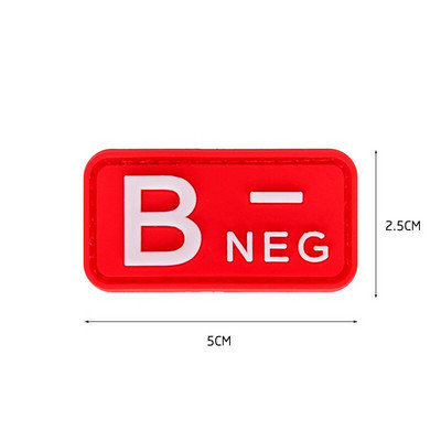 Μπαλώματα τύπου αίματος PVC HOOK&LOOP Abo Pos Neg έμπλαστρα Σήματα απλικέ μπαλώματα για τσάντα με καπάκι ρούχων