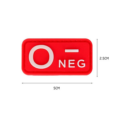 Μπαλώματα τύπου αίματος PVC HOOK&LOOP Abo Pos Neg έμπλαστρα Σήματα απλικέ μπαλώματα για τσάντα με καπάκι ρούχων