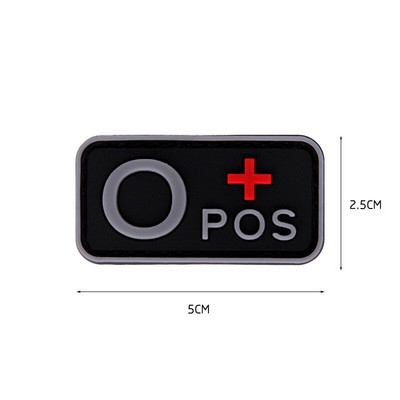 Μπαλώματα τύπου αίματος PVC HOOK&LOOP Abo Pos Neg έμπλαστρα Σήματα απλικέ μπαλώματα για τσάντα με καπάκι ρούχων