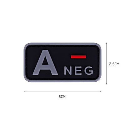 Μπαλώματα τύπου αίματος PVC HOOK&LOOP Abo Pos Neg έμπλαστρα Σήματα απλικέ μπαλώματα για τσάντα με καπάκι ρούχων