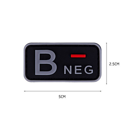 Μπαλώματα τύπου αίματος PVC HOOK&LOOP Abo Pos Neg έμπλαστρα Σήματα απλικέ μπαλώματα για τσάντα με καπάκι ρούχων