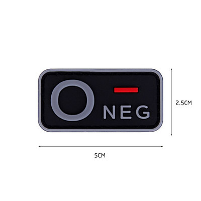 Μπαλώματα τύπου αίματος PVC HOOK&LOOP Abo Pos Neg έμπλαστρα Σήματα απλικέ μπαλώματα για τσάντα με καπάκι ρούχων