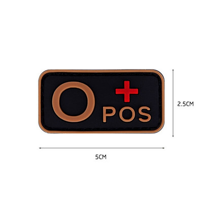 Μπαλώματα τύπου αίματος PVC HOOK&LOOP Abo Pos Neg έμπλαστρα Σήματα απλικέ μπαλώματα για τσάντα με καπάκι ρούχων